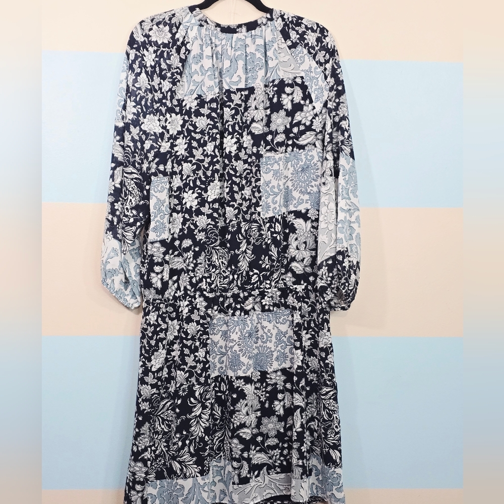 Loft Patchwork Pattern Midi Dress - image 5